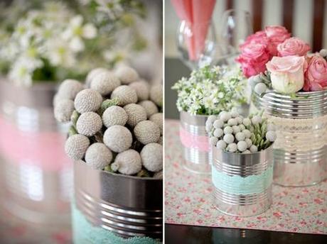 Decorar bodas con latas Decorar bodas con latas