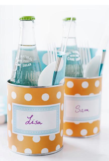 Decorar bodas con latas Decorar bodas con latas