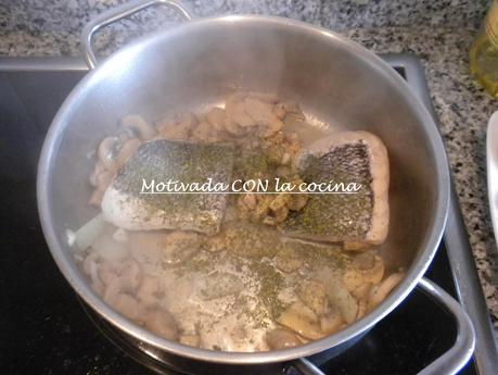 Bacalao con champiñones Bacalao con champiñones