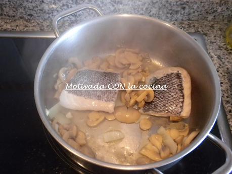Bacalao con champiñones Bacalao con champiñones