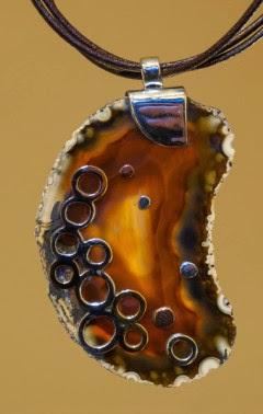 Colgante de agata y plata Colgante de agata y plata