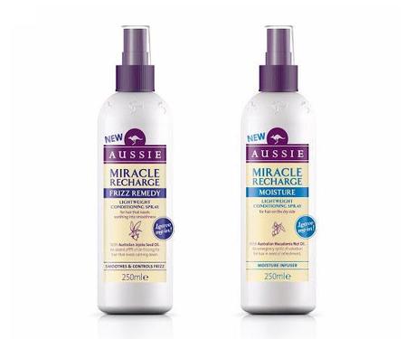 Aussie Miracle Recharge, acondicionador sin aclarado acondicionadores sin aclarado Frizz Miracle y Miracle Moisture