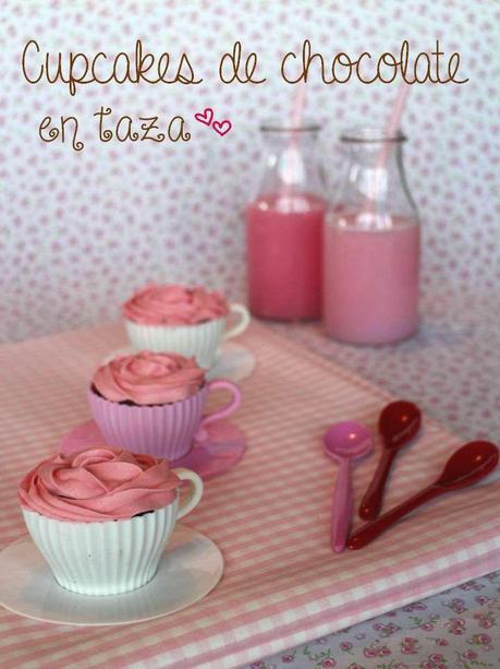 Cupcakes de chocolate en taza Cupcakes de chocolate en taza