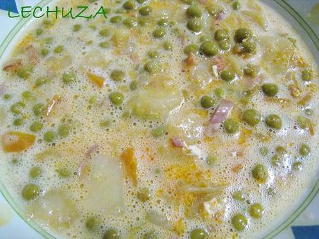 RECICLAR SOBRAS: TORTILLA DE GUISANTES, PATATAS Y BACON TORTILLA DE GUISANTES (8)