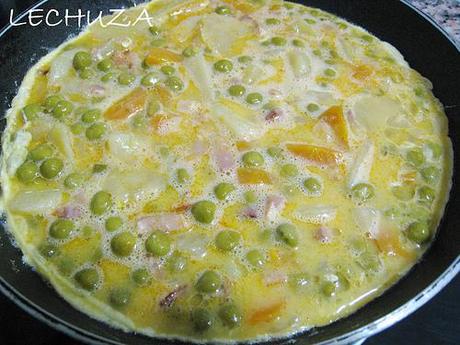 RECICLAR SOBRAS: TORTILLA DE GUISANTES, PATATAS Y BACON TORTILLA DE GUISANTES (11)