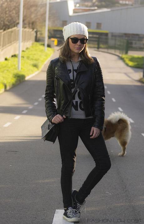 Outfit Low Cost: White Beanie Outfit Low Cost: White Beanie