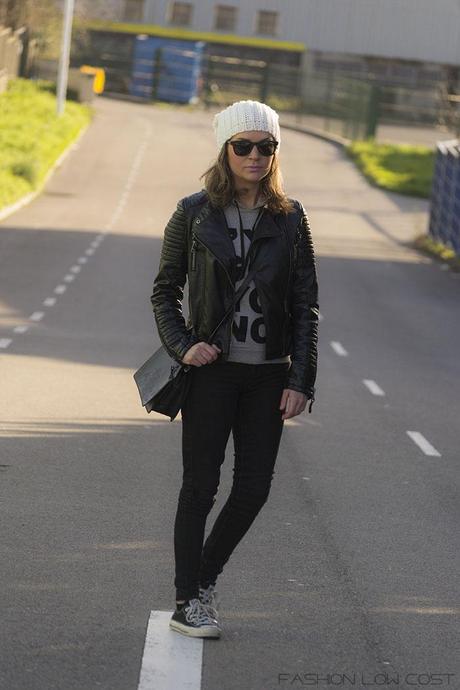 Outfit Low Cost: White Beanie Outfit Low Cost: White Beanie