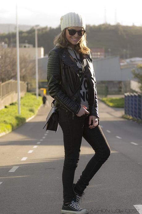 Outfit Low Cost: White Beanie Outfit Low Cost: White Beanie