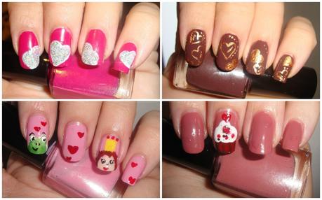 Nail art San Valentin con esmaltes de The color Workshop Nail art San Valentin con esmaltes de The color Workshop