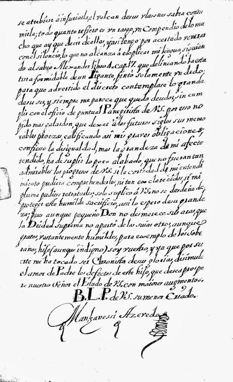 Localizada la partida de bautismo de Manuel Canesi Acevedo  ( 09/01/1681 )