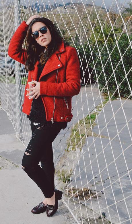 LRG Magazine - Red Wool Biker LRG Magazine - Red Wool Biker