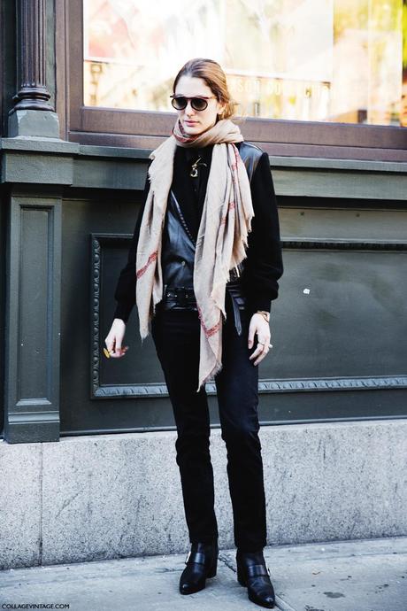 New York Fashion Week Street Style I New_York_Fashion_Week-Street_Style-Fall_Winter-2015-Stripes_Fur_Coat-White_Boots-Sofia_Sanchez_barrenechea-Black-
