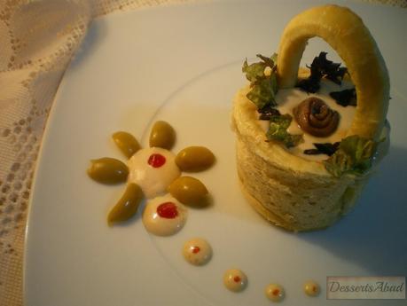 Cestitas de pollo con crema de anchoas y alcaparras Cestitas de pollo con crema de anchoas y alcaparras