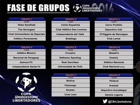 Fase de grupos Copa Bridgestone Libertadores 2014.