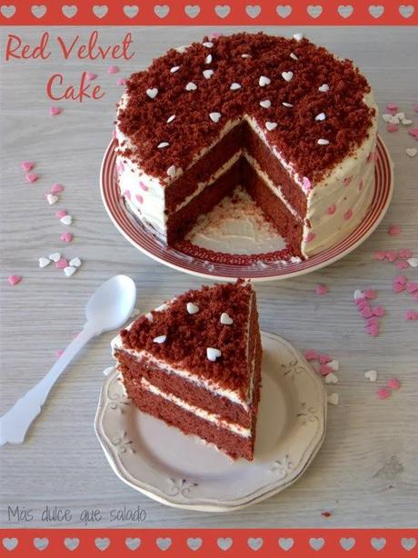 Red Velvet Cake:Tarta Terciopelo Rojo.{Idea para San Valentín}