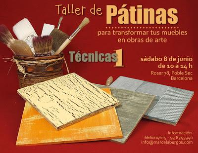 Taller de Pátinas en Barcelona: texturas para muebles aplicables en paredes. Taller de Pátinas en Barcelona: texturas para muebles aplicables en paredes.
