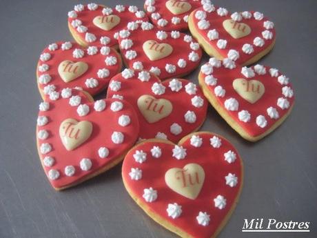 Galletas corazón para San Valentín