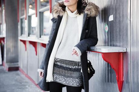 THE CORNER Sequins_Skirt-Duffle_Coat-Boots-New_York_Fashion_Week-Street_Style-NYFW-Outfit-31