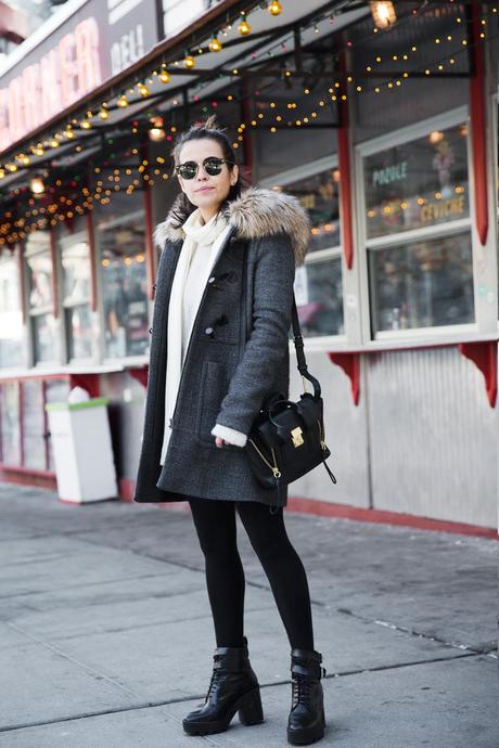 THE CORNER Sequins_Skirt-Duffle_Coat-Boots-New_York_Fashion_Week-Street_Style-NYFW-Outfit-8