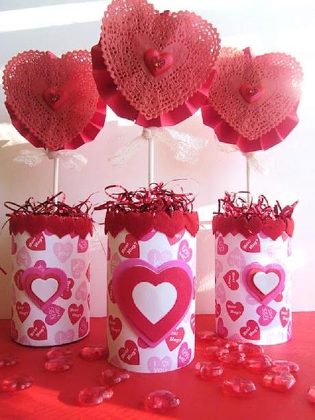 Lindas decoraciones de mesa por San Valentín