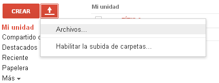 subir archivo google drive