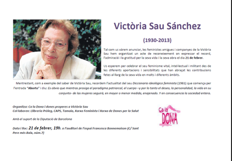 convocatoria para el homenaje a Doña Víctoria SAU