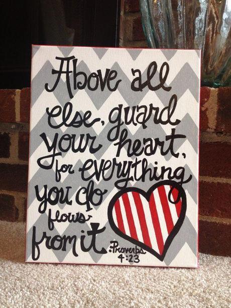 Proverbs 4:23 Valentines Day art
