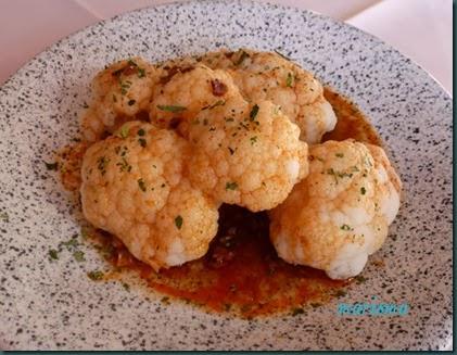 coliflor con refrito de ajos,racion copia coliflor con refrito de ajos,racion copia