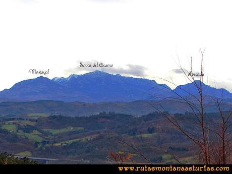 Rutas Montaña Asturias: Vistas de la Mostayal, Aramo y la Forcada desde Peña Escrita