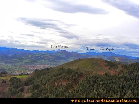 Rutas Montaña Asturias: Vistas de Peña Manteca, El Urro y Peña Aguda desde Peña Escrita