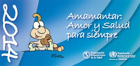 Calendario de lactancia materna 2014 Portada del Calendario 2014 de lactancia materna de la PAHO