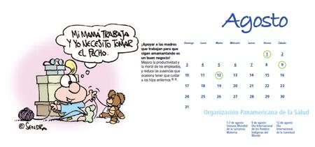 Calendario de lactancia materna 2014 Calendario de lactancia materna 2014