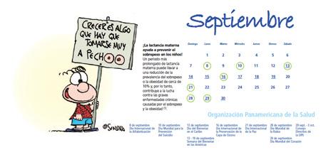 Calendario de lactancia materna 2014 Calendario de lactancia materna 2014