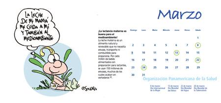 Calendario de lactancia materna 2014 Calendario de lactancia materna 2014