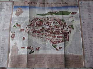 Mapa de la ciudad medieval de Cáceres, Casco Antiguo