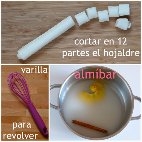 hojaldre, almíbar y varilla Pasteles de Belém caseros