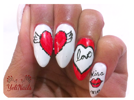 Cuatro propuestas de nail art para San Valentin.