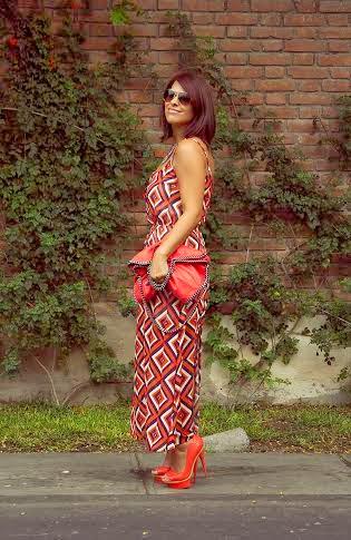 Mis Looks Wasabi maxi vestido Tribal Mis looks, Stella Mc Cartney, zapatos Lamb, cartera, Stella Mc Cartney bag, Maxi Dress
