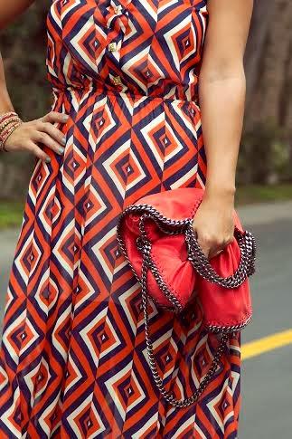 Mis Looks Wasabi maxi vestido Tribal Stella Mc Cartney Bag, leather, Maxi Dress, Wasabi , Verano