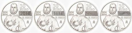 Moneda España 30€ 2014 – IV Centenario Muerte de “El Greco” Moneda España 30€ 2014 – IV Centenario Muerte de “El Greco”