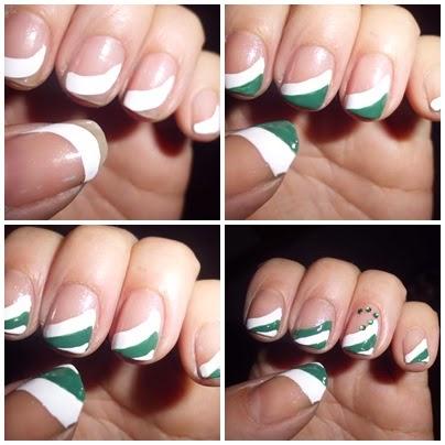 Manicura bicolor nail art