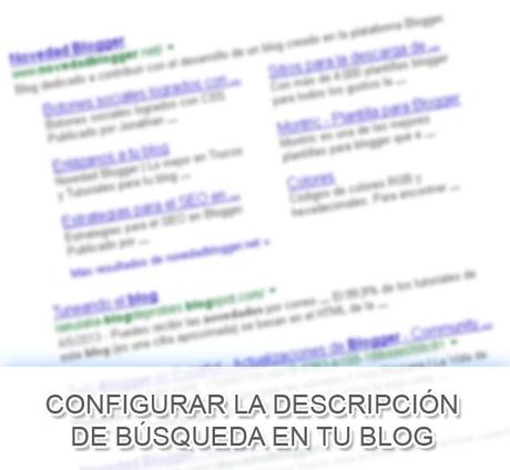 configurar descripcion de busqueda blogger