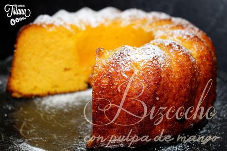 Bizcocho con pulpa de mango