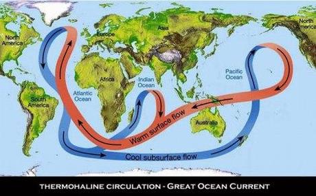 Circulación Termohalina de los océanos del mundo