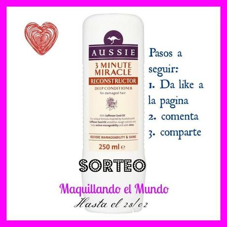 ESTOY DE SORTEO EN FACEBOOK- 3 minutes miracle de Aussie ESTOY DE SORTEO EN FACEBOOK- 3 minutes miracle de Aussie