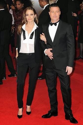 BAFTA Awards:  Angelina Jolie y Brad Pitt, los dos con esmóquin, sensación de la alfombra roja