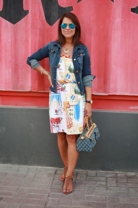 Mis looks Vestido Verano Claudia Paez Mis looks, Vestido, Verano, Steve Madden, Louis Vouitton, RayBAan, Que me pongo, Casaca de Jean