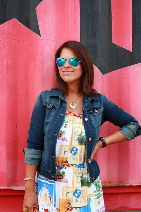 Mis look Vestido Verano Claudia Paez Casaca de Jean, mis looks, vestido, verano, Rayban, Que me pongo, Claudia Paez