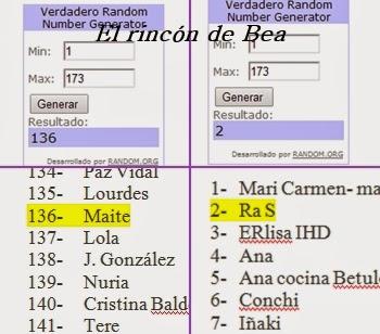 Resultado del primer y segundo sorteo enncadenado Resultado del primer y segundo sorteo enncadenado