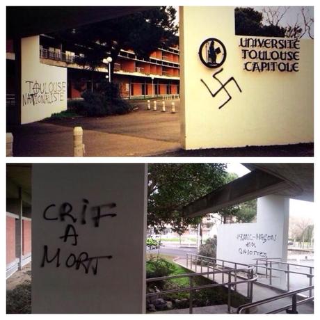 Comunicado del GODF: NO a los mensajes de odio pintadas nazis, homofóbicas y racistas en Toulouse